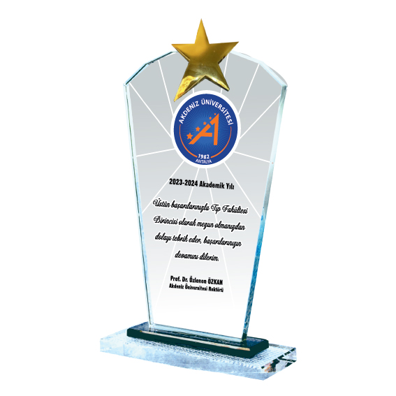 Prestige Star Kristal Plaket
