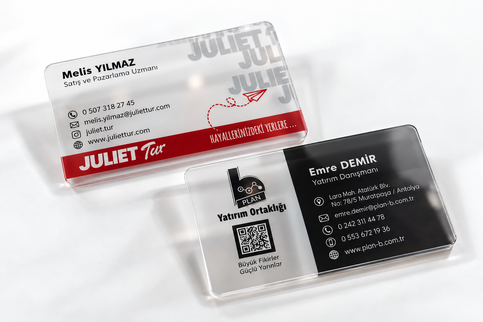 PVC ŞEFFAF KARTVİZİT